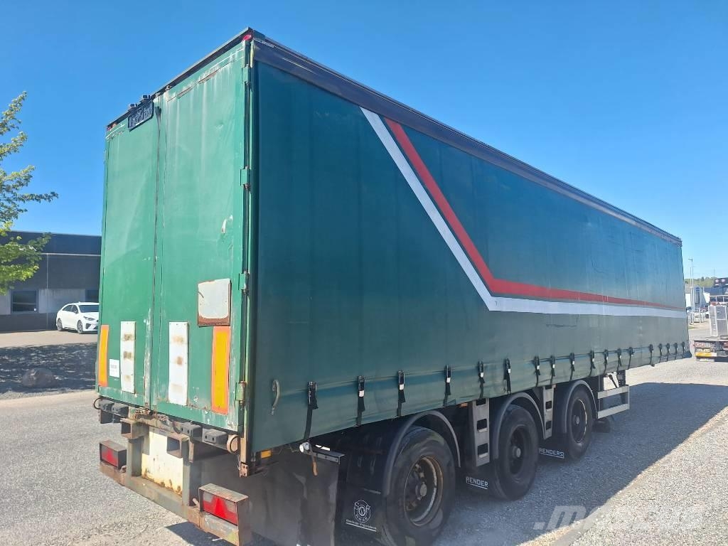 Renders 3 akslet gardintrailer Poluprikolice sa ceradom