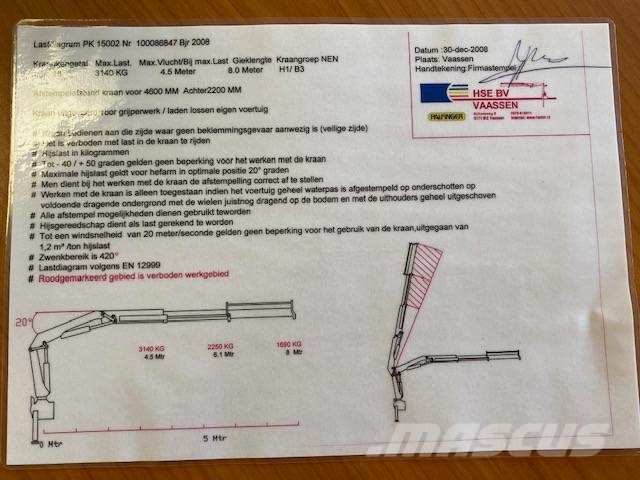 Palfinger PK 15500 + hmf en atlas te koop Guindastes articulados