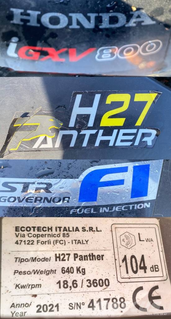 ECOTECH H27 Panther 1er Main endommagée Nosiče nářadí