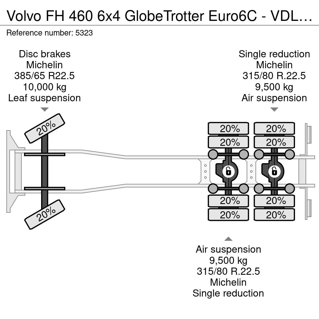 Volvo FH 460 6x4 GlobeTrotter Euro6C - VDL 21T Hooklift شاحنات الرافعات الخطافية