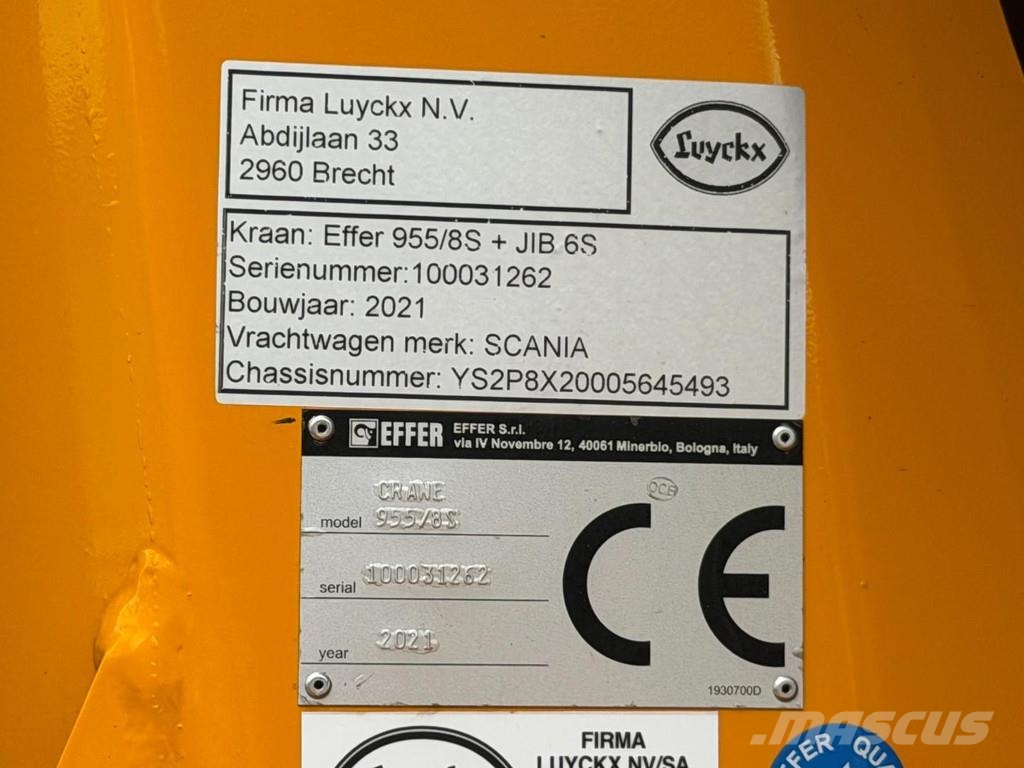 Scania P450 XT EFFER 955 (95TM)CROSSSTAB JIB WINCH!!2022! Kranen voor alle terreinen