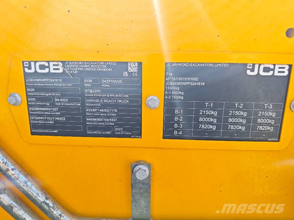 JCB 542-70 Agri Super Verreikers voor landbouw