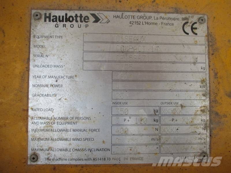Haulotte Compact 14 Nůžková zvedací plošina