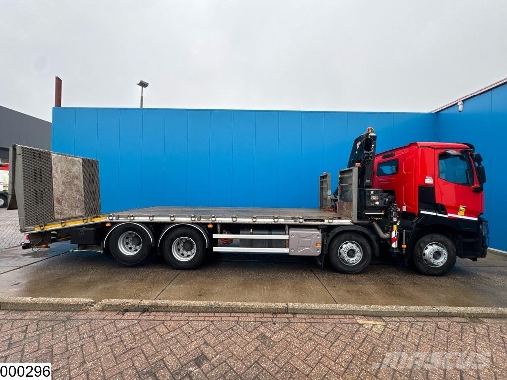 Renault C 380 8x2, EURO 6, Fassi, Remote Platte bakwagens