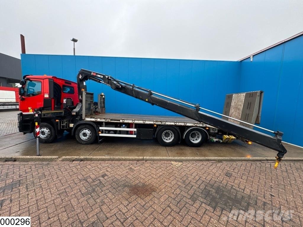 Renault C 380 8x2, EURO 6, HIAB, Remote Flatbed / Dropside trucks
