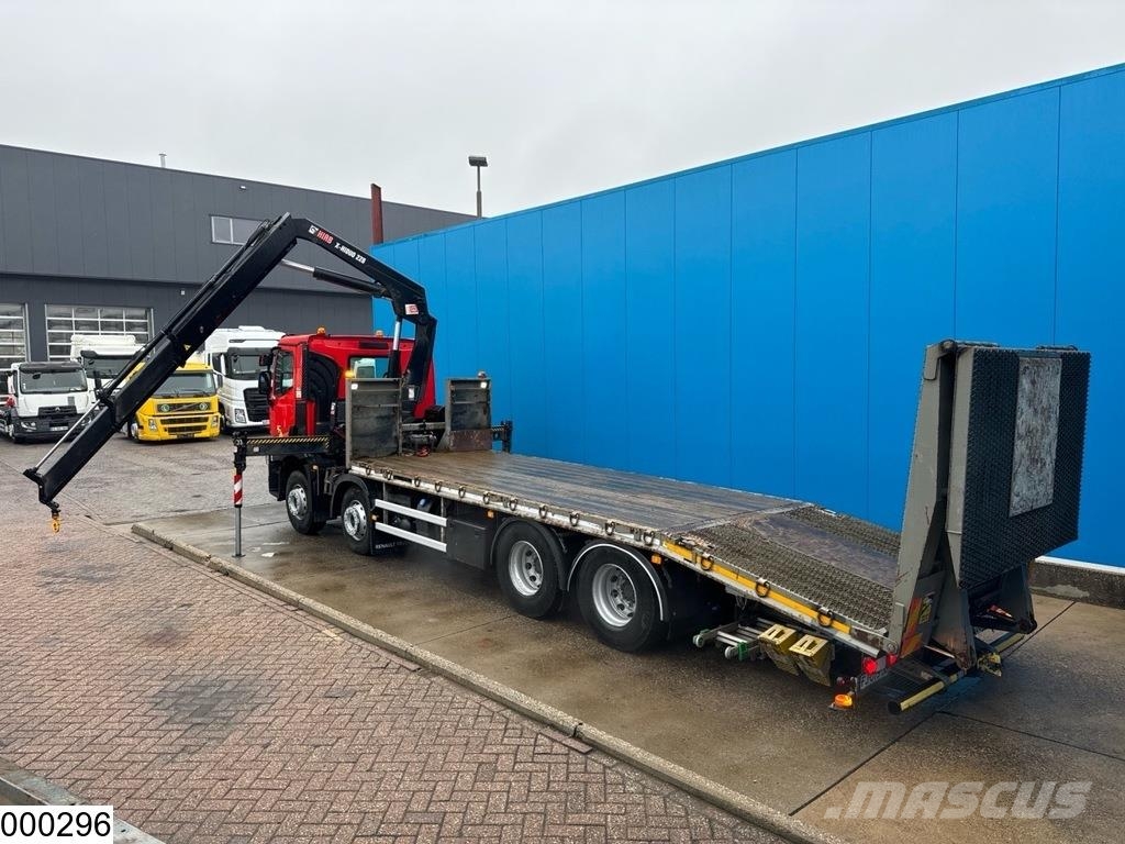 Renault C 380 8x2, EURO 6, HIAB, Remote Flatbed / Dropside trucks