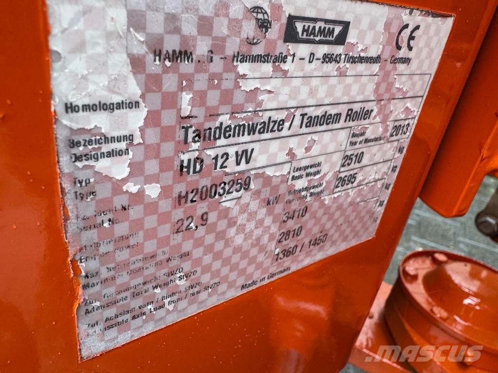Hamm HD 12 VV مداحل ثنائية الاسطوانة