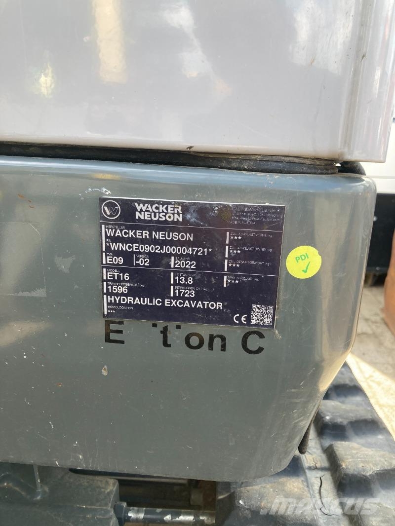 Wacker Neuson Kompaktbagger ET16 Minigravemaskiner