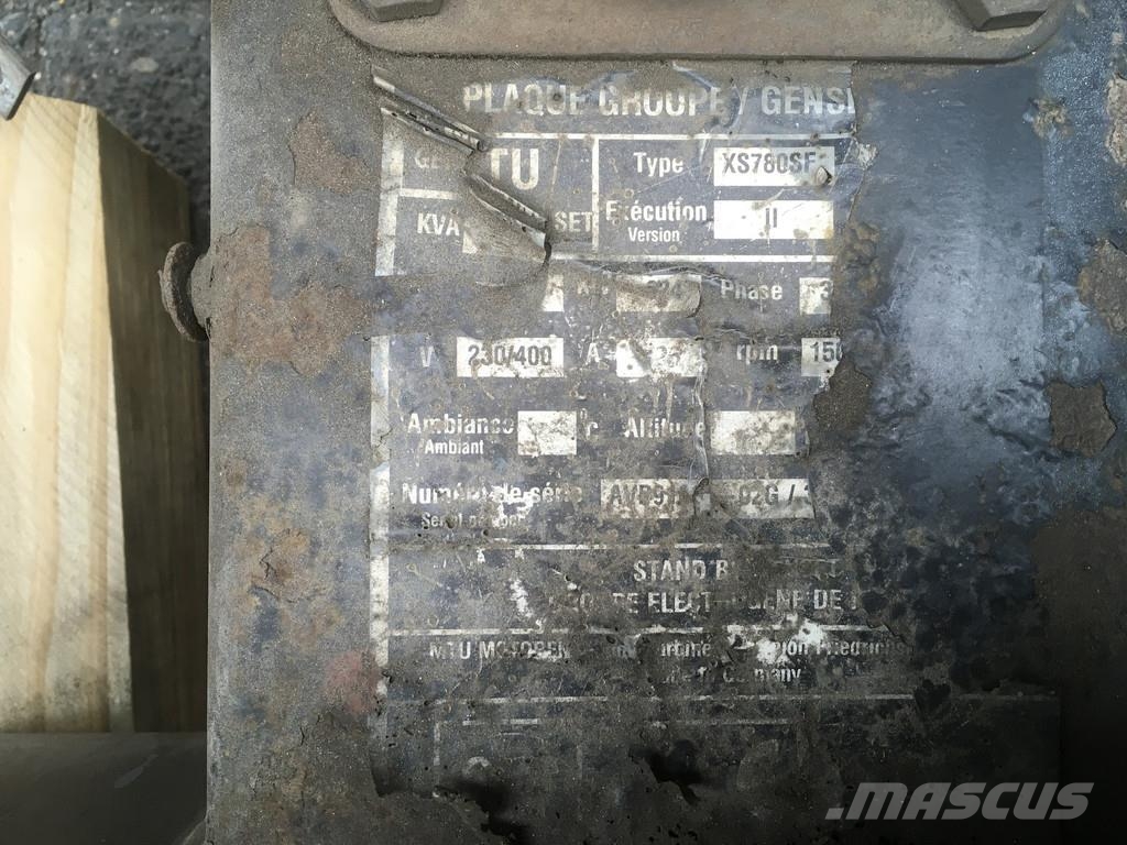MTU LEROY-SOMER 49.1L9A C6/4 GENERATOR 825 KVA USED Diesel Generatorer