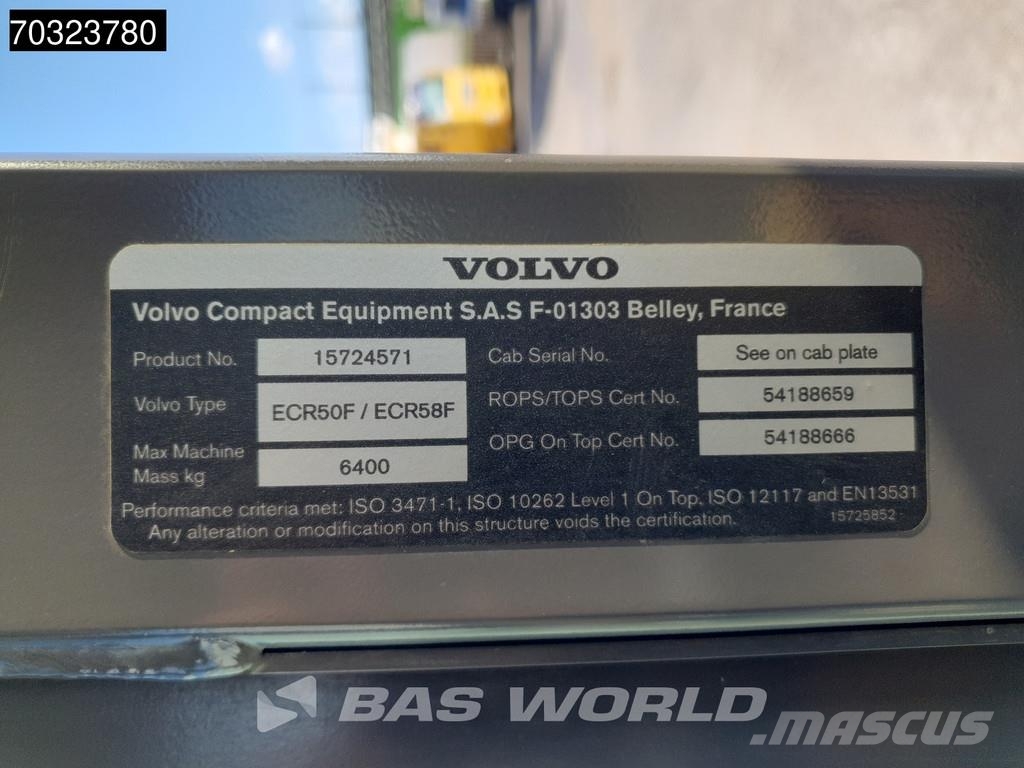 Volvo ECR58 F A/C - 3 Buckets Міні-екскаватори < 7т
