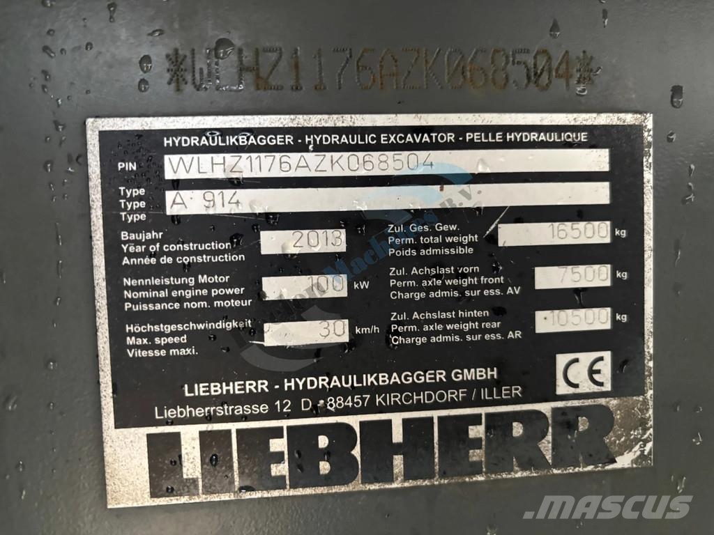 Liebherr A 914 حفارات بعجل