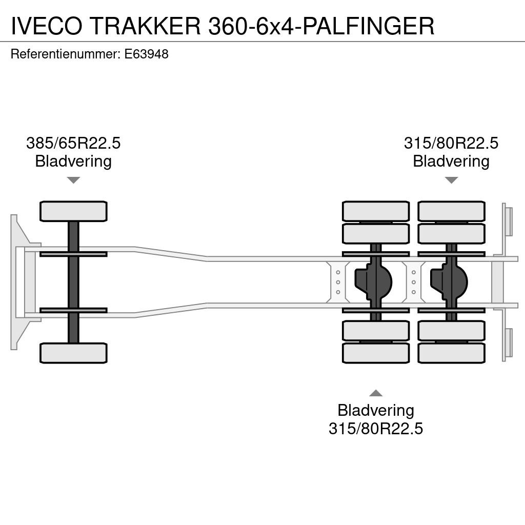 Iveco TRAKKER 360-6x4-PALFINGER gancho Caminhões Roll-on Roll-off