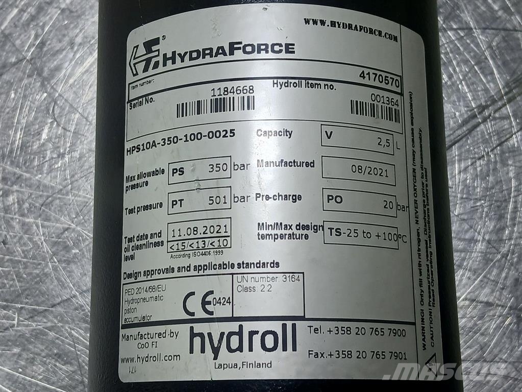 Yanmar -Hydraforce 4170570-Hydr. piston/Druckspeicher Hidráulicos