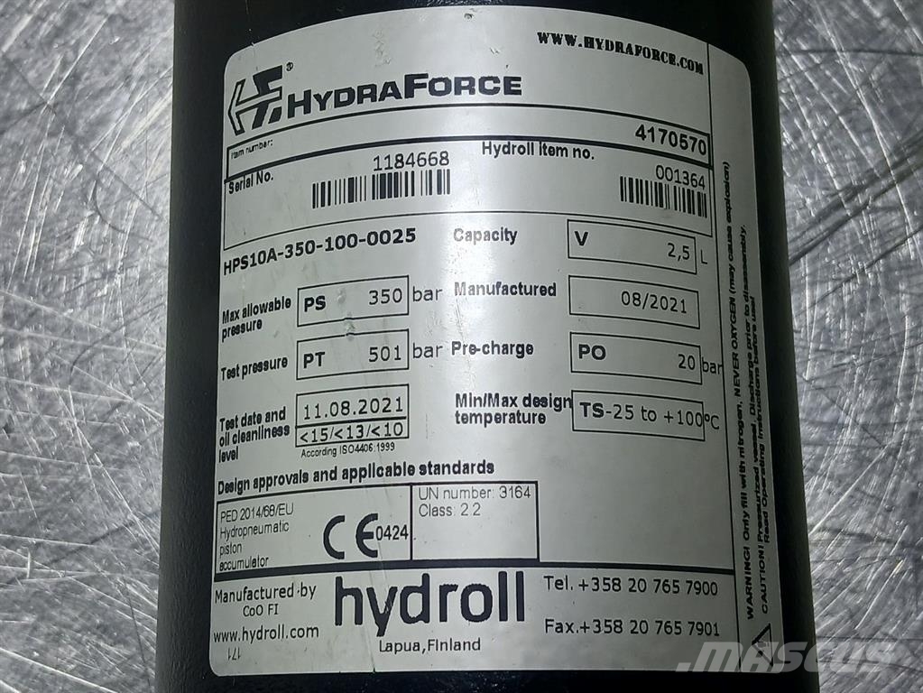 Yanmar -Hydraforce 4170570-Hydr. piston/Druckspeicher Hydraulics