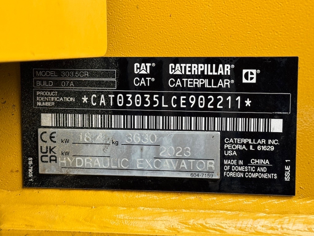 CAT 303.5 CR - A/C Mini excavators < 7t