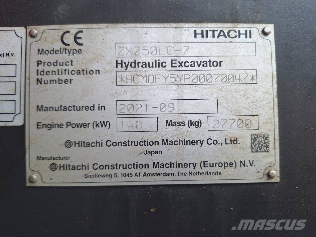 Hitachi ZX 250 LC-7 履带挖掘机
