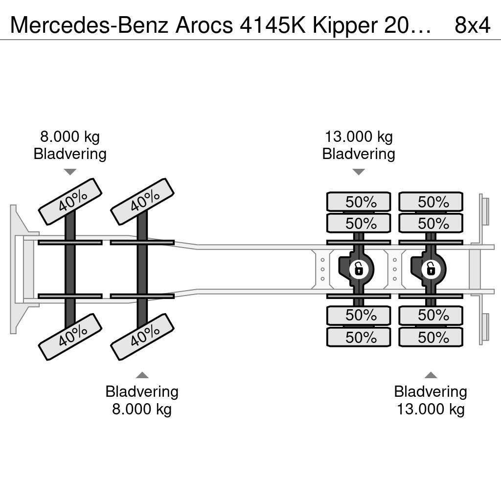 Mercedes-Benz Arocs 4145K Kipper 20cbm 8x4 40Ton Euro6 Pašizgāzējs