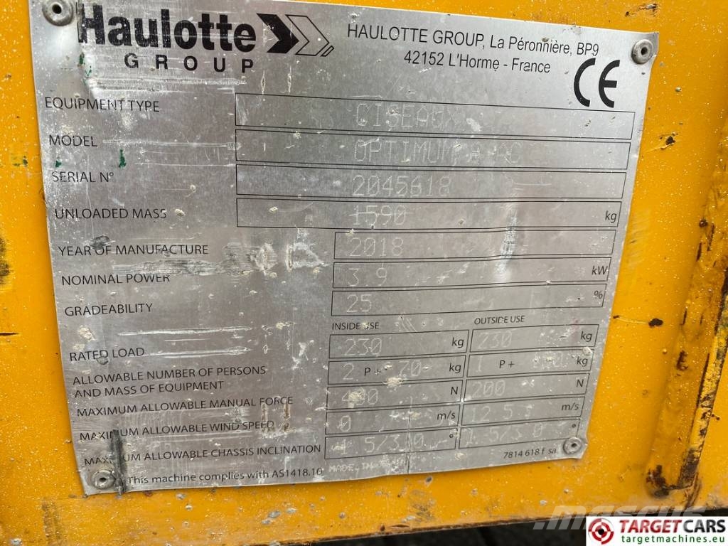 Haulotte Optimum 8 AC Electric Scissor Work Lift 777cm Scheren-Arbeitsbühnen