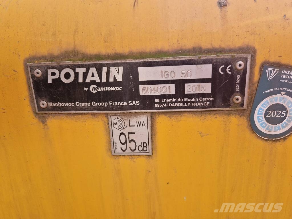 Potain IGO 50 *2015 * Self-Erecting Crane * Grúas automontantes