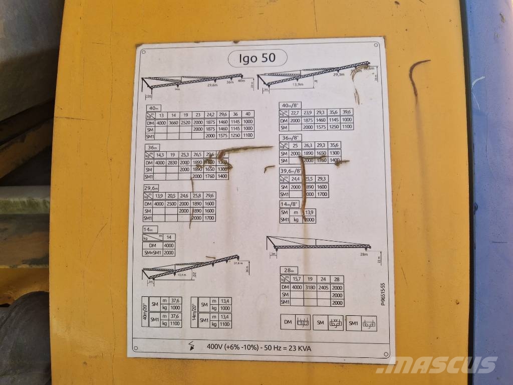 Potain IGO 50 *2015 * Self-Erecting Crane * Grúas automontantes