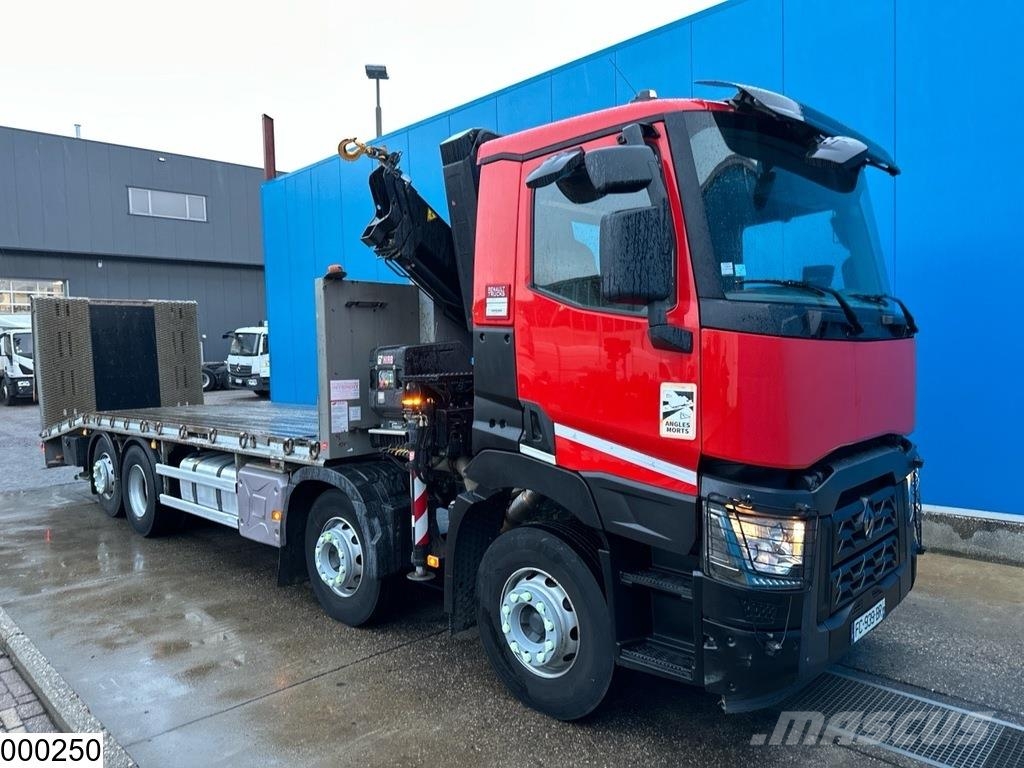 Renault C 380 EURO 6, 8x2, HIAB, Remote Tovornjaki s kesonom/platojem
