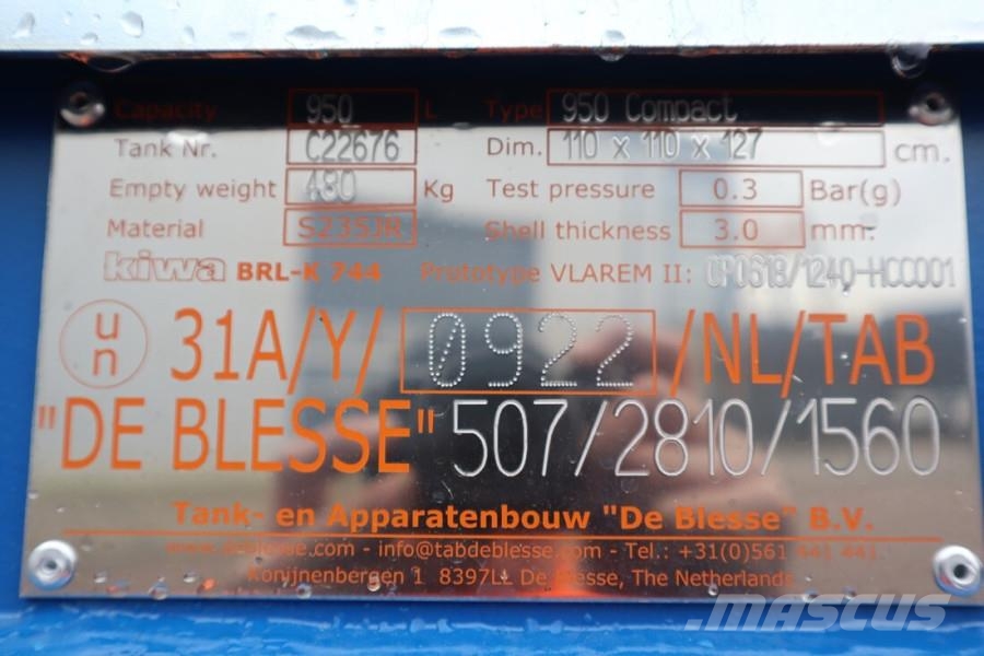 TAB 950 COMPACT New IBC-950 Compact fuel box for f Fuel and additive tanks