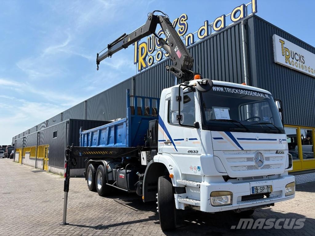 Mercedes-Benz Axor 2633 + HIAB 220 C 3X EXT. + REMOTE + 6X4 + 3 Всъдеходни кранове