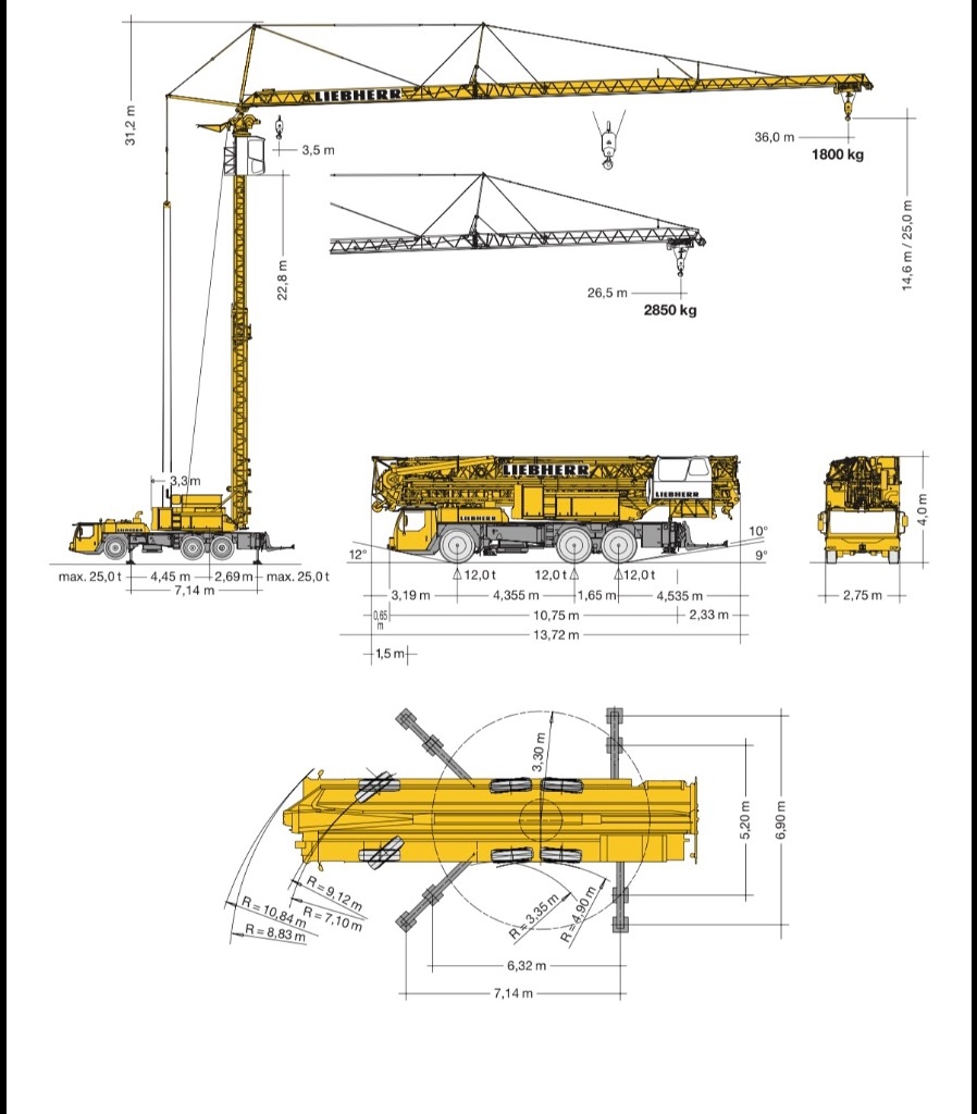 Liebherr MK63-UMK363, 6x6 All terrain cranes