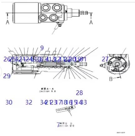 Komatsu 561-40-83300 steering valve HD785 control valve Hidraulika