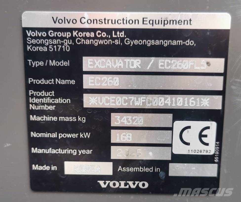 Volvo EC 260 Telakaivukoneet