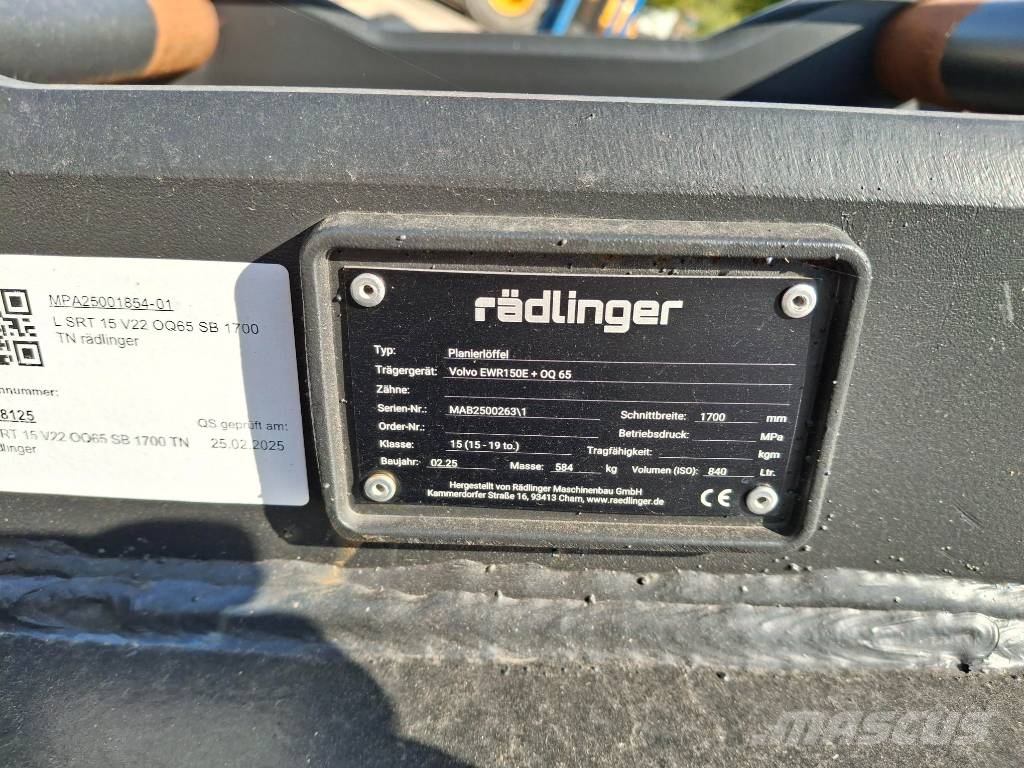 Rädlinger Planierlöffel OQ65 #A-7026 Retroexcavadoras