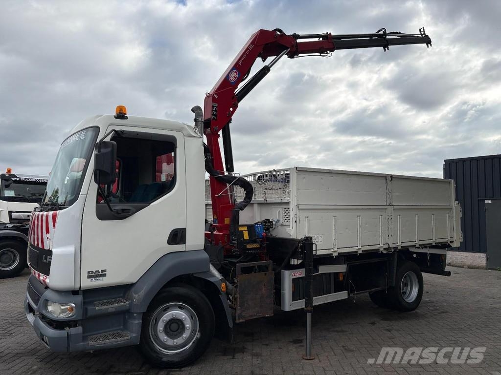 DAF LF 55.220 + HMF 735 K2 -- 2X EXT. + TIPPER + 3 SEA Автокраны
