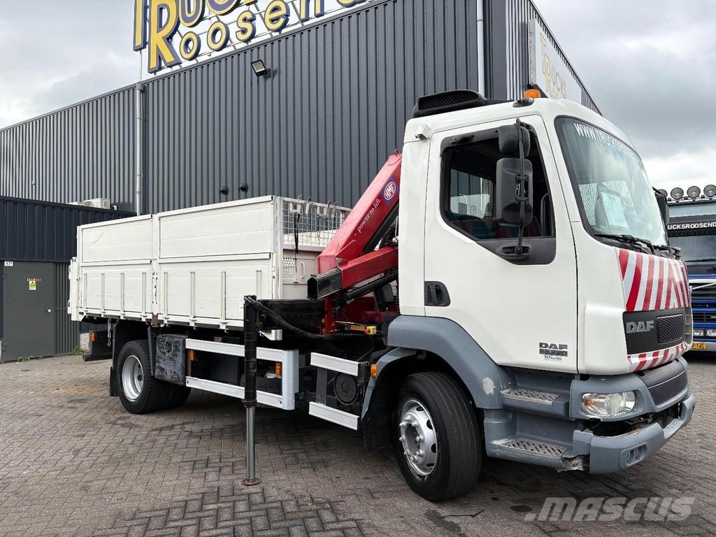 DAF LF 55.220 + HMF 735 K2 -- 2X EXT. + TIPPER + 3 SEA All terrain cranes