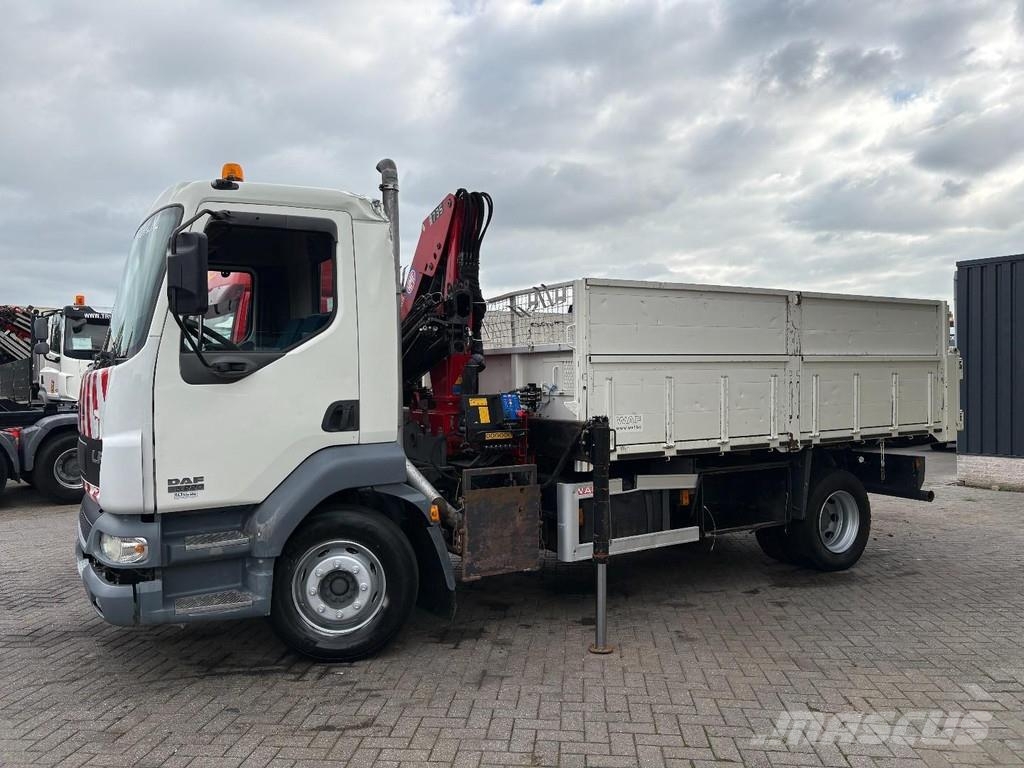 DAF LF 55.220 + HMF 735 K2 -- 2X EXT. + TIPPER + 3 SEA Автокраны
