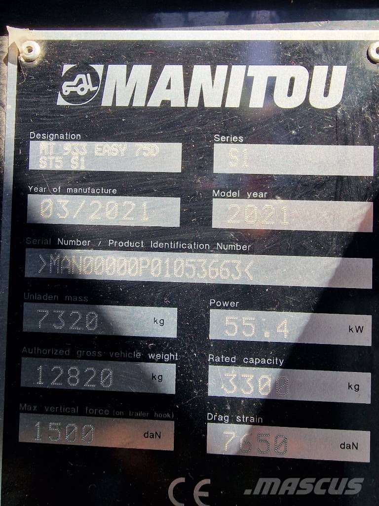 Manitou MT 933 Easy Τηλεσκοπικοί ανυψωτές