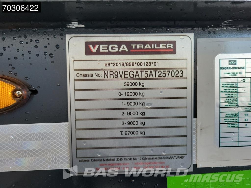 Vega Yan romönk 3 axles NEW SAF Lift Axle 24m3 Tipper semi-trailers