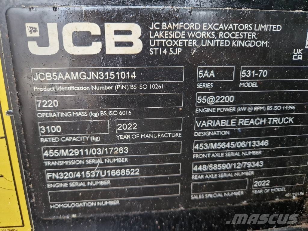 JCB 531-70 R356 jak manitou MT 732 Teleskoplæssere