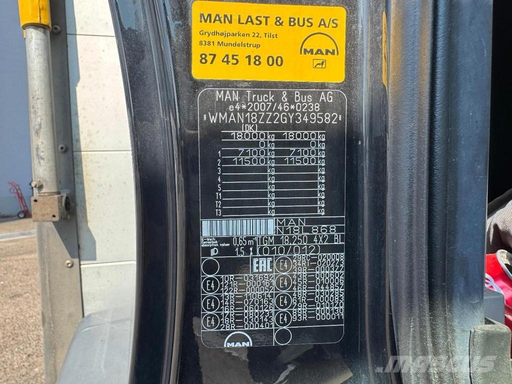 MAN TGM 18.250 4X2 EURO 6 + ZEPRO LIFT شاحنات ذات هيكل صندوقي