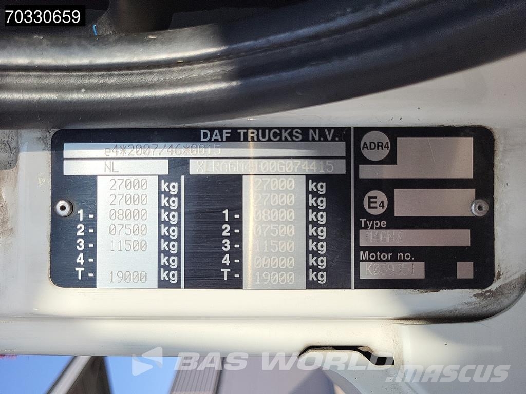 DAF CF 290 6X2 NL-truck APK 20m3 Haller MED.XL. Lifter Camiones de basura