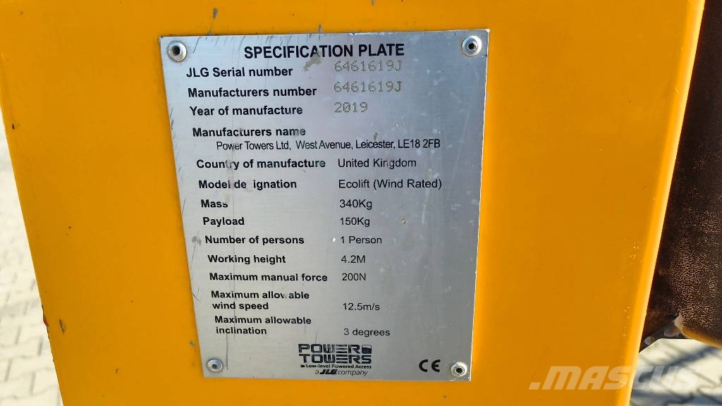 JLG Power Tower Ecolift 便携桅杆式升降平台