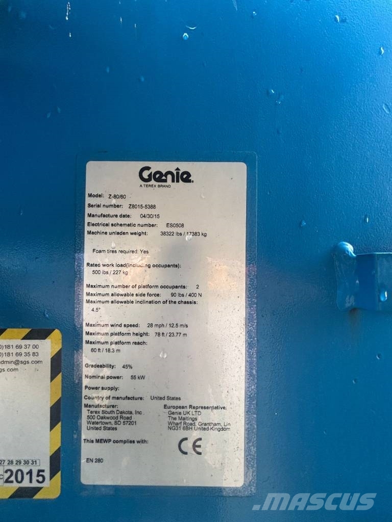 Genie Z 80/60 Elevadores braços articulados
