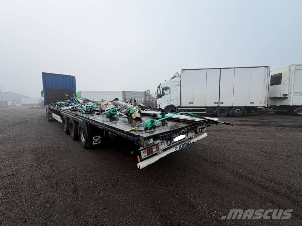Krone Seria nr 3595 Mega نصف مقطورات مسطحة / مفصلية الجوانب