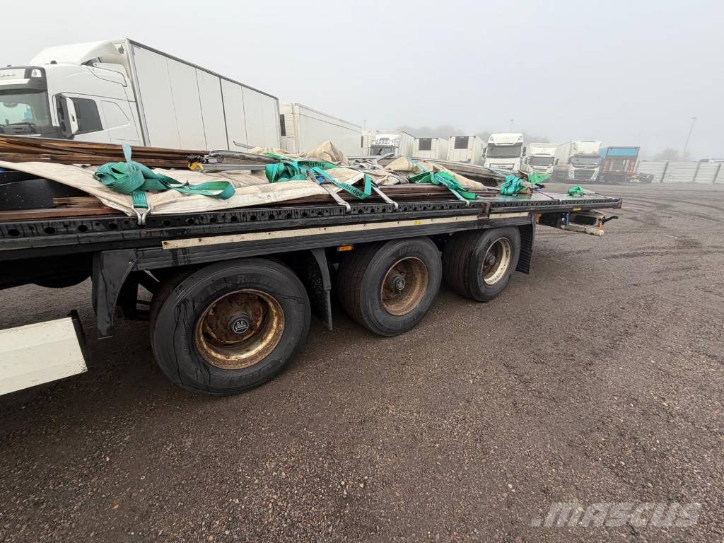 Krone Seria nr 3595 Mega نصف مقطورات مسطحة / مفصلية الجوانب