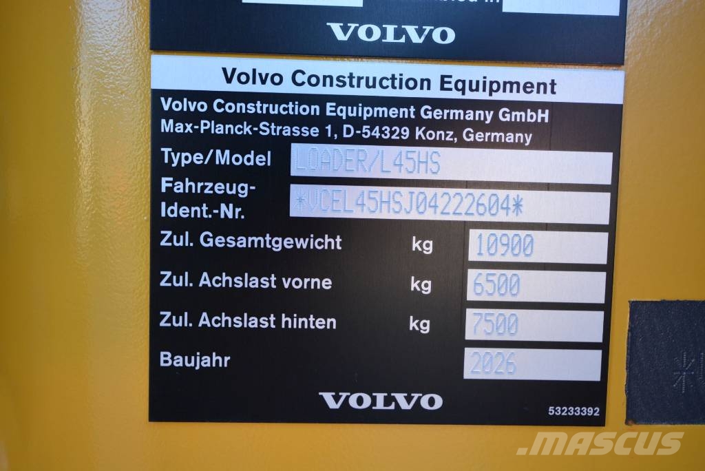 Volvo L 45 HS Speeder 40 km/h Iekrāvēji uz riteņiem