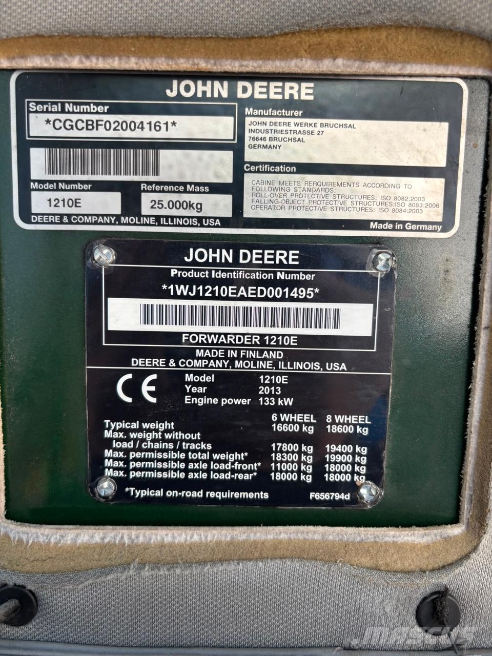 John Deere 1210E Kihordók