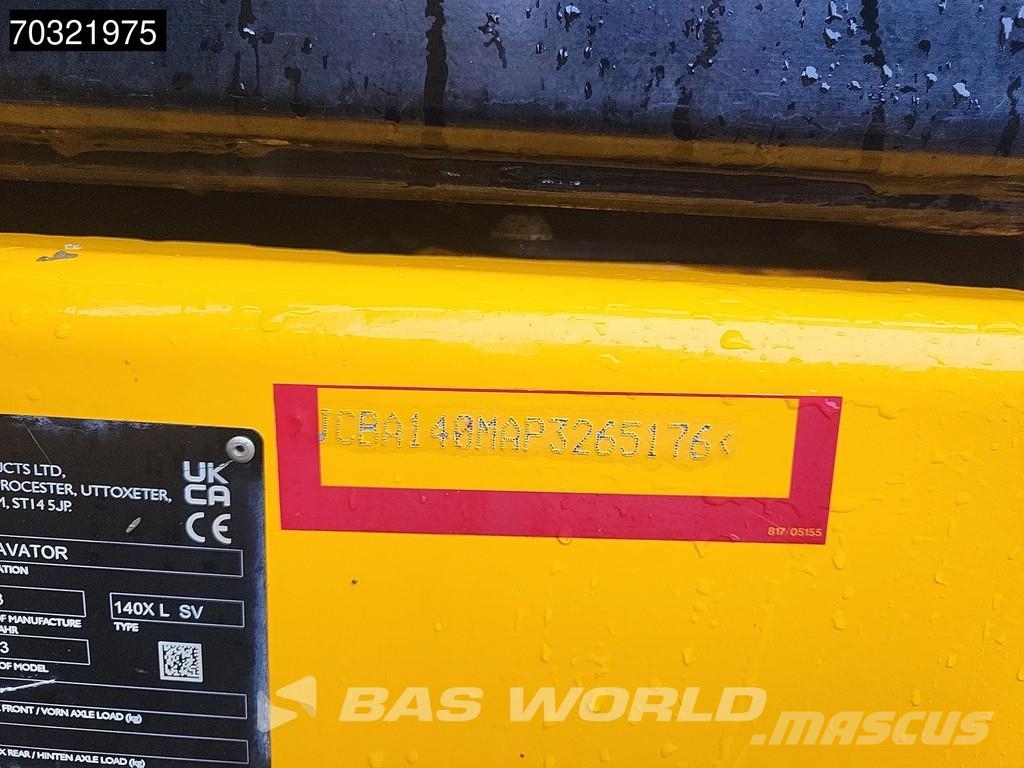 JCB 140X L SV 大型油圧ショベル12t以上(パワーショベル・ユンボ)