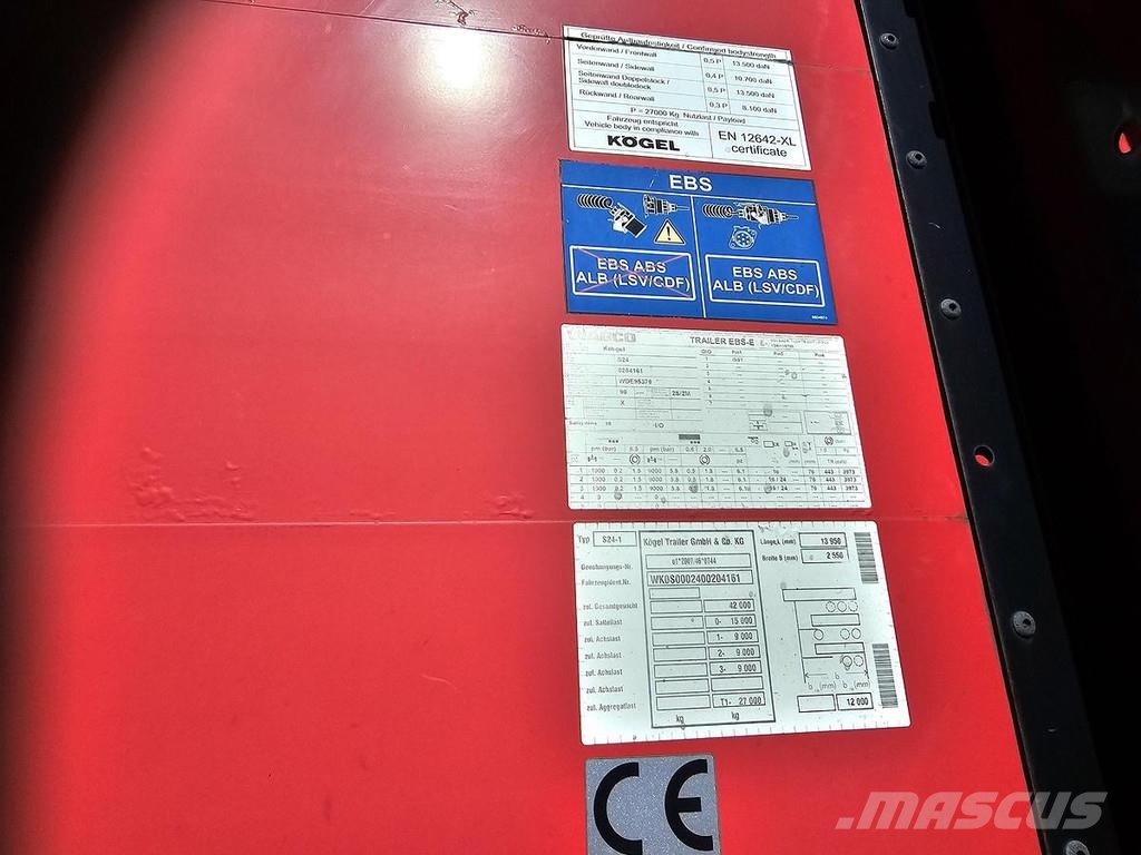 Kögel SN 24 - SLIDING ROOF - COIL - MERCEDES DISC Semirremolques de caja de lona