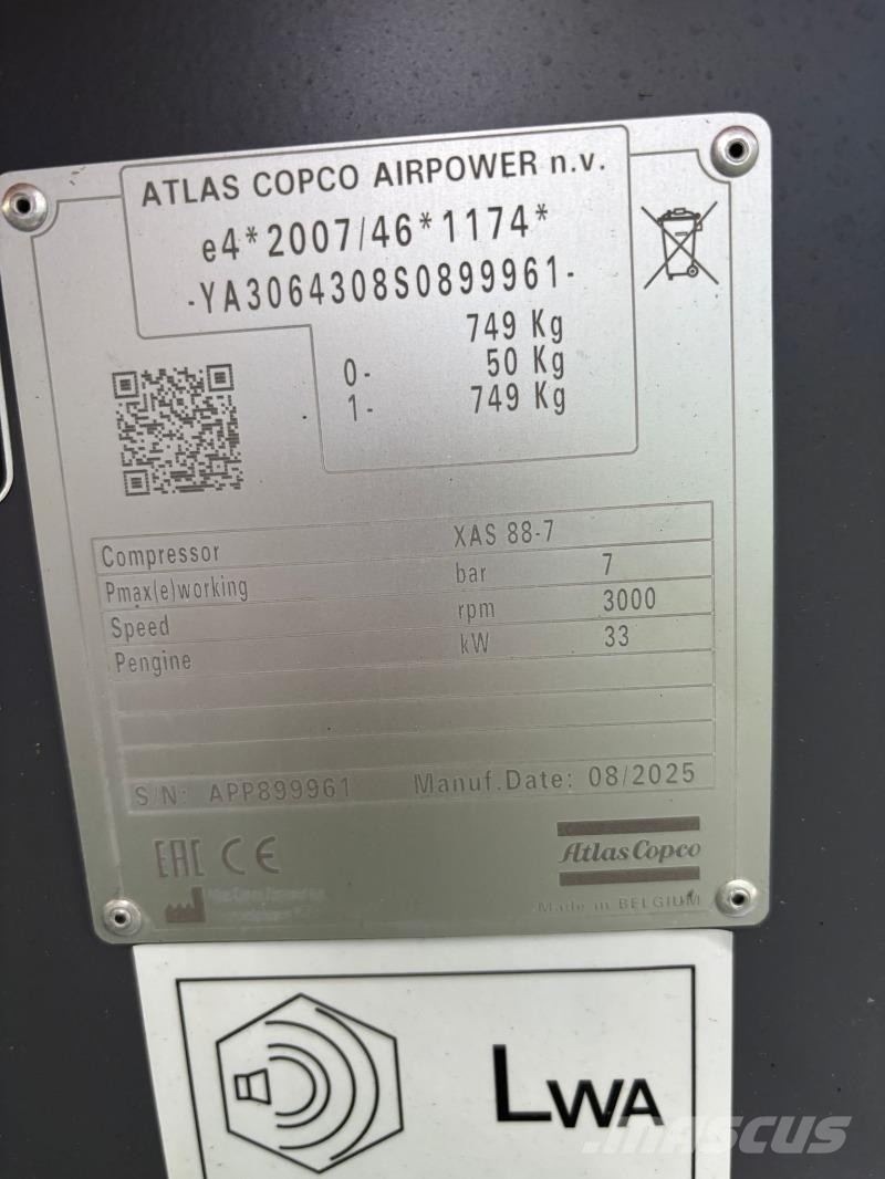Atlas Copco AtlasCopco Kompressor XAS88-7 Kmetijstvo - drugo
