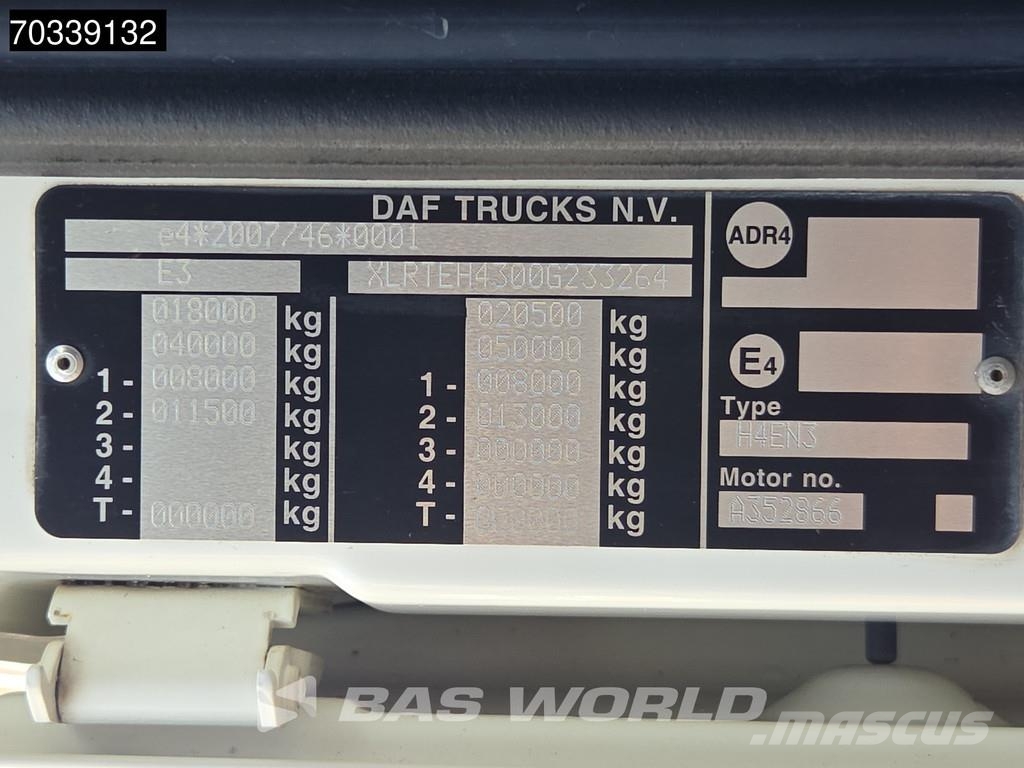 DAF XF 530 4X2 SSC ITV 09-2027 Retarder 2x Tanks Stand Tegljači