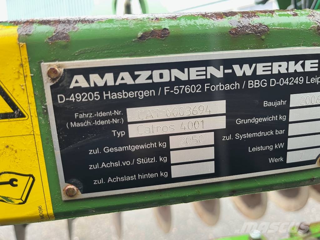 Amazone Catros 4001 Schijveneggen